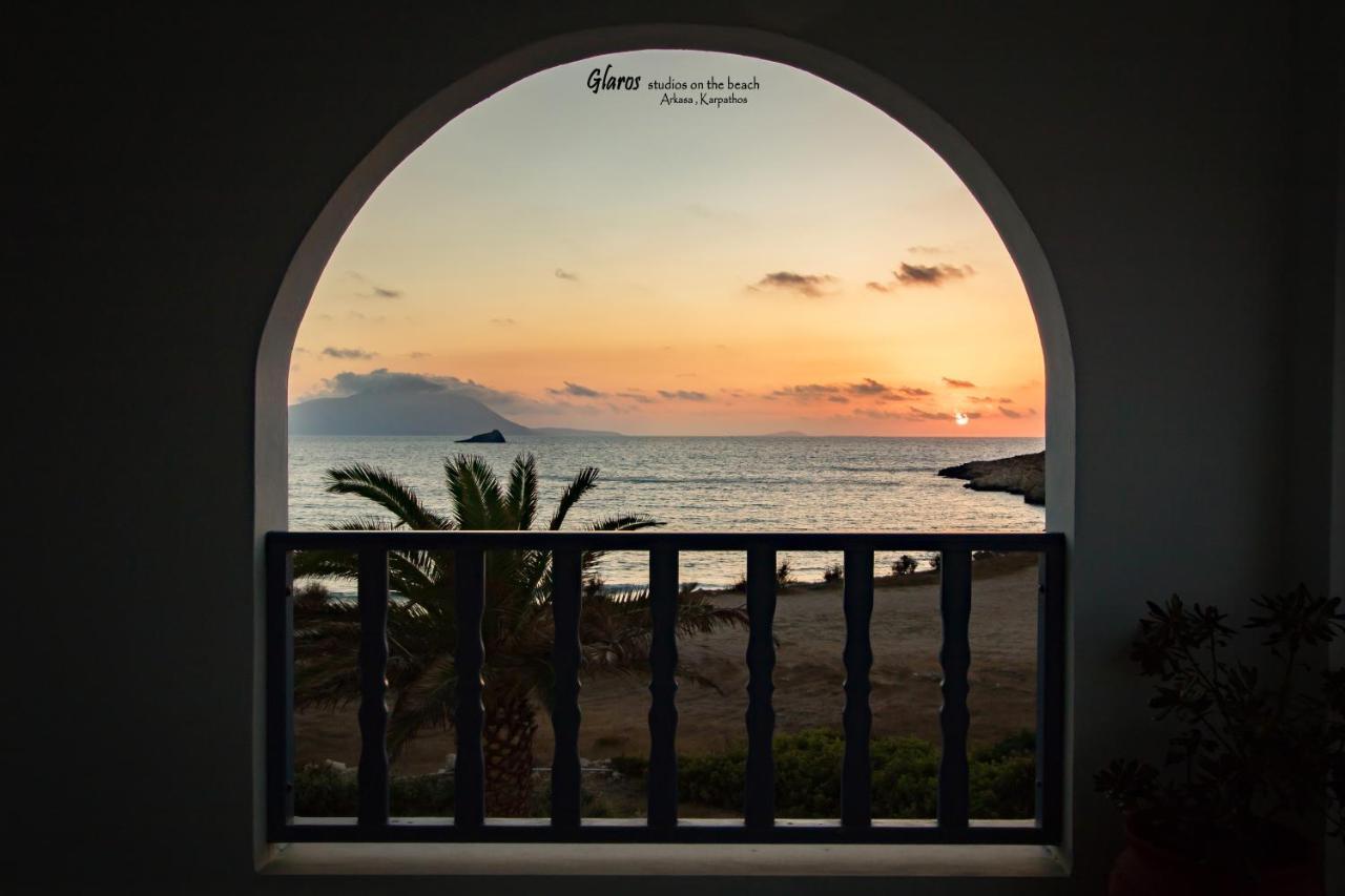 Glaros Luxury Studio On The Beach Arkasa Exterior foto