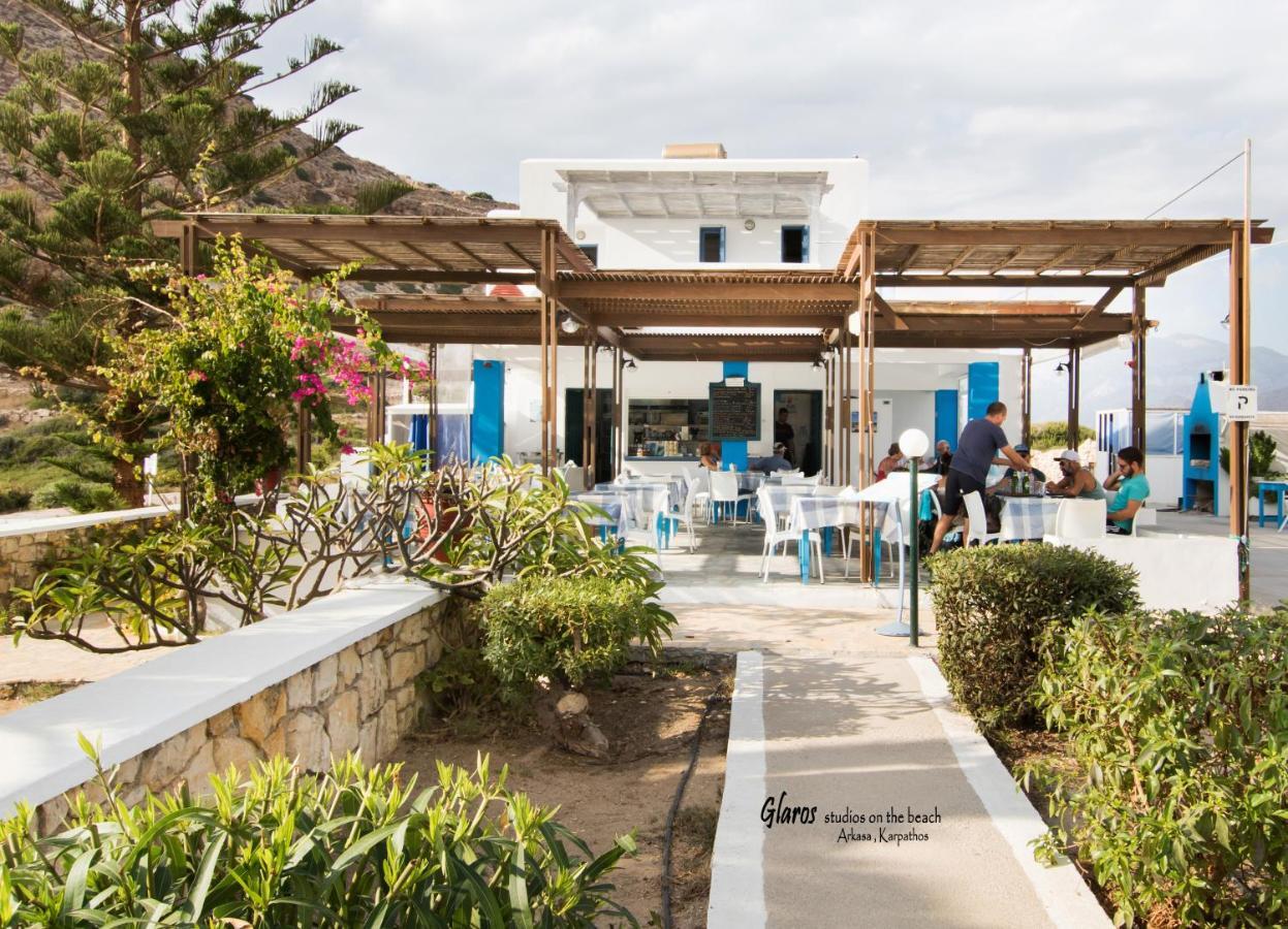 Glaros Luxury Studio On The Beach Arkasa Exterior foto
