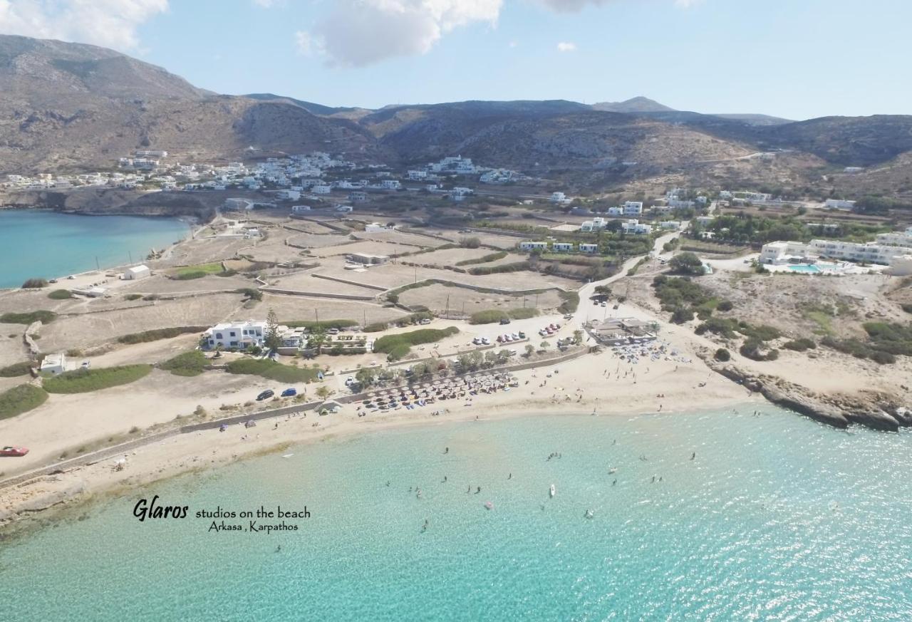 Glaros Luxury Studio On The Beach Arkasa Exterior foto